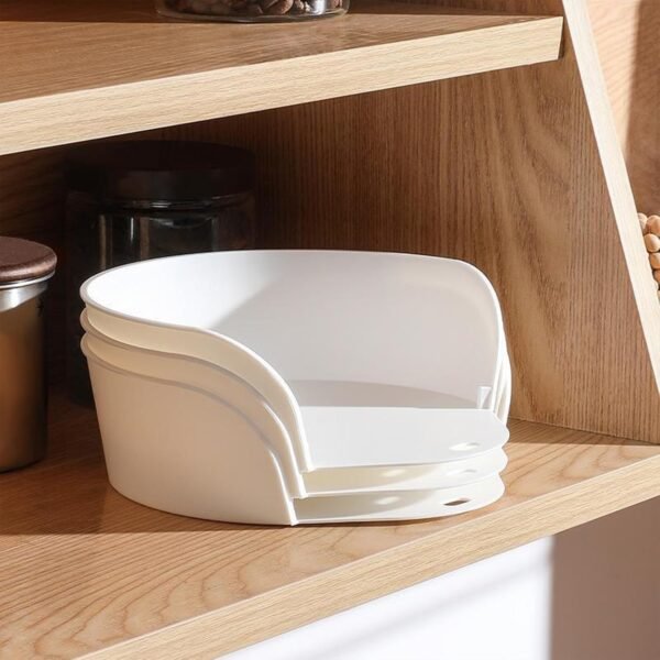 Food Prep Bowls For Cutting Board, Food Prep Bowls Plastic Containers Set for Under Cutting Board, Clear Meal Prepping Containers for Kitchen Counter Organization (3pc) - 图片 6