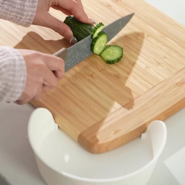 Food Prep Bowls For Cutting Board, Food Prep Bowls Plastic Containers Set for Under Cutting Board, Clear Meal Prepping Containers for Kitchen Counter Organization (3pc) - 图片 3