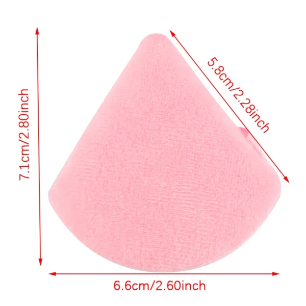 1/2/3/6Pcs Triangle Velvet Powder Puff Face Cosmetic Eye Beauty Makeup Tool Reusable Sponge Washable Mini Powder Puff Accessorie - 图片 6
