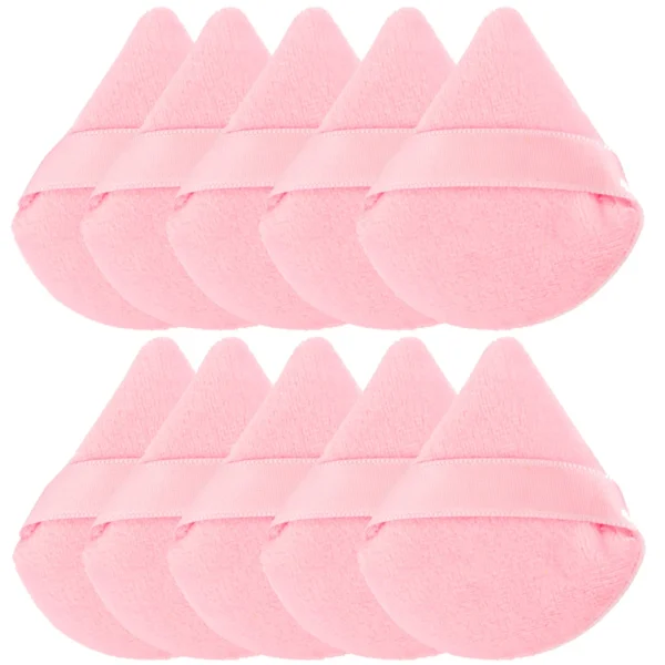 1/2/3/6Pcs Triangle Velvet Powder Puff Face Cosmetic Eye Beauty Makeup Tool Reusable Sponge Washable Mini Powder Puff Accessorie