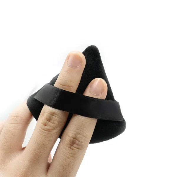 1/2/3/6Pcs Triangle Velvet Powder Puff Face Cosmetic Eye Beauty Makeup Tool Reusable Sponge Washable Mini Powder Puff Accessorie - 图片 5