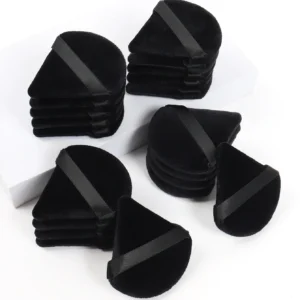 Black Triangle Powder Puff Facial Makeup Sponge Soft Velvet Cosmetics Puff Mixer Beauty Foundation Make-Up Sponge Makeup Access