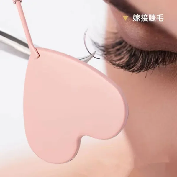 Eyelash Extensions Checking Mirror Heart Shape Stainless Steel Multifunction Lashes Mirror Beauty Makeup Supplies - 图片 2