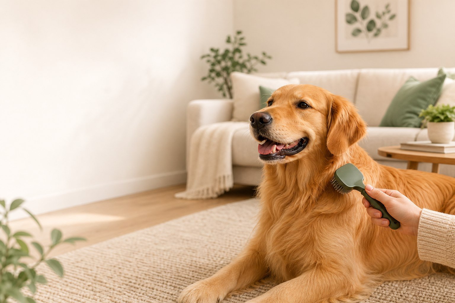 Happy, well-groomed dog